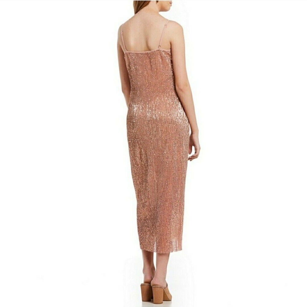 1. State Dramatic Pause Lustre Nude Sequin Midi S… - image 2